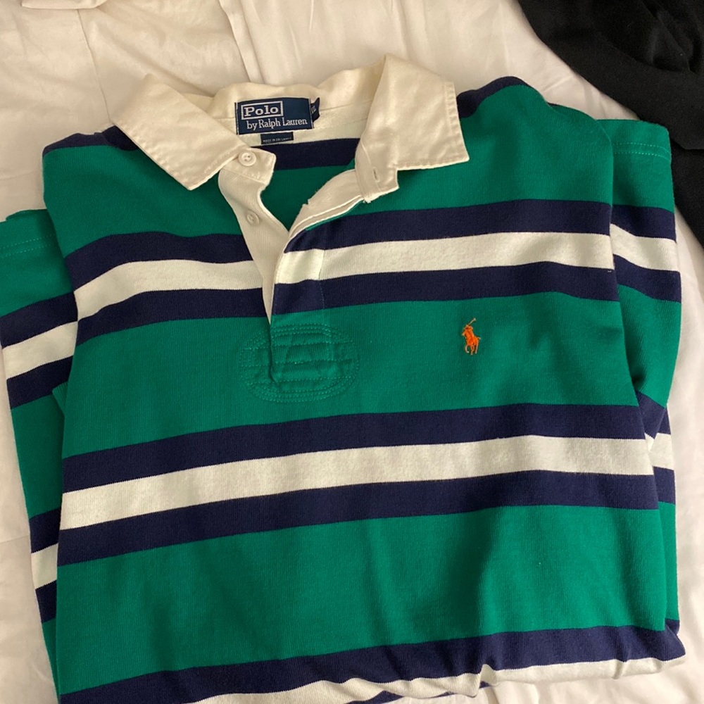 Brand new XL polo rugby shirt with fresh white collar